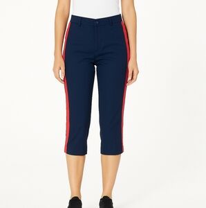Banana Republic Womens Avery Navy Capri Red Stripe Size 6 Work Office Career